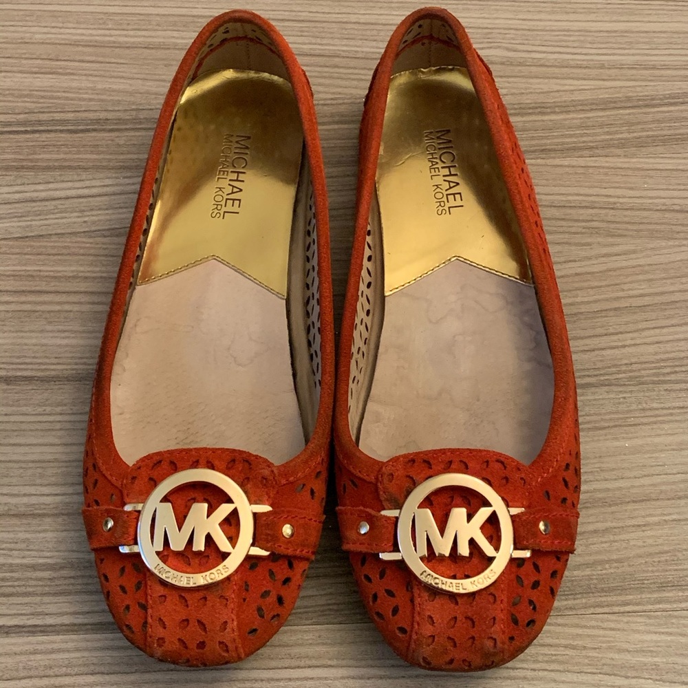 Michael Kors orange flats.
